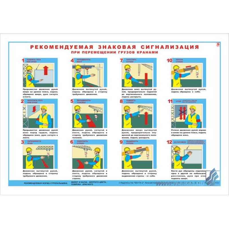 Знаковая сигнализация для стропальщика мостового крана картинки