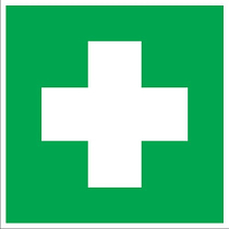 Знак безопасности EC01 Аптечка первой медицинской помощи (150x150, Плёнка ПВХ))